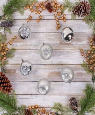 First Traditions 6-Piece Shatterproof Glittering Ornaments