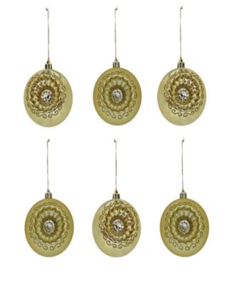 First Traditions 6-Piece Shatterproof Glittering Ornaments