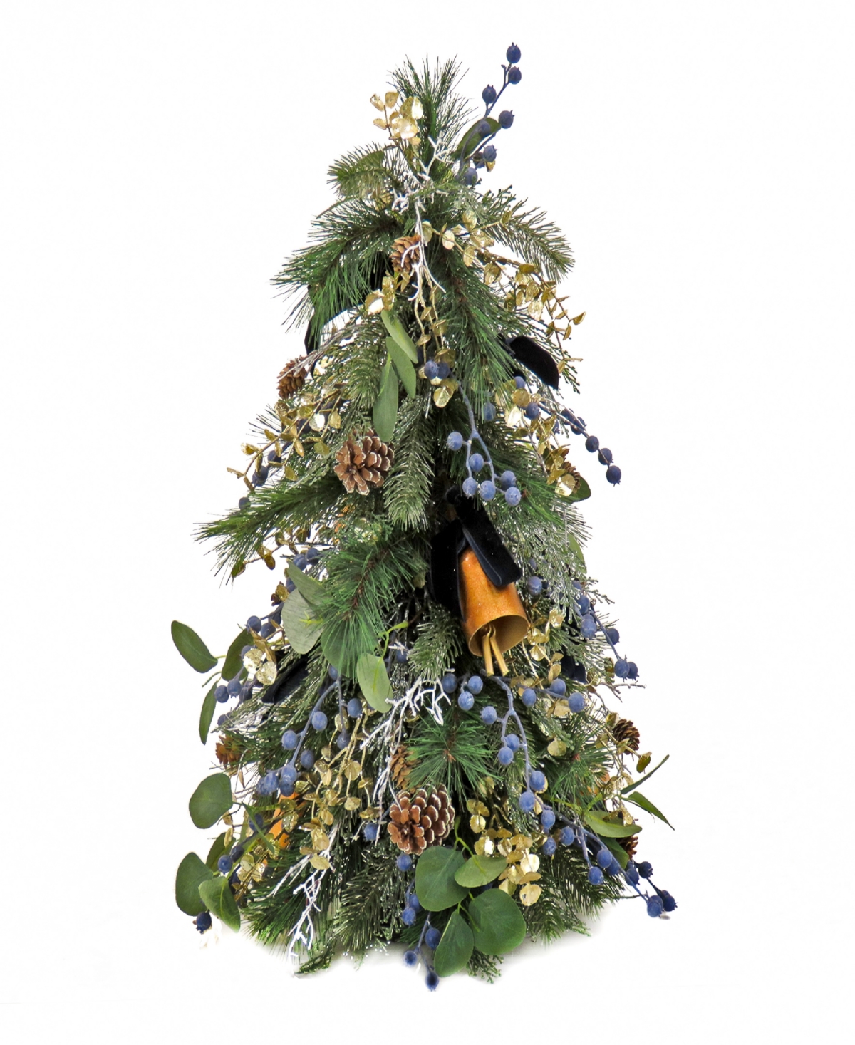 National Tree Company 26" Hgtv Home Collection Swiss Chic Topiary Tree In Blue