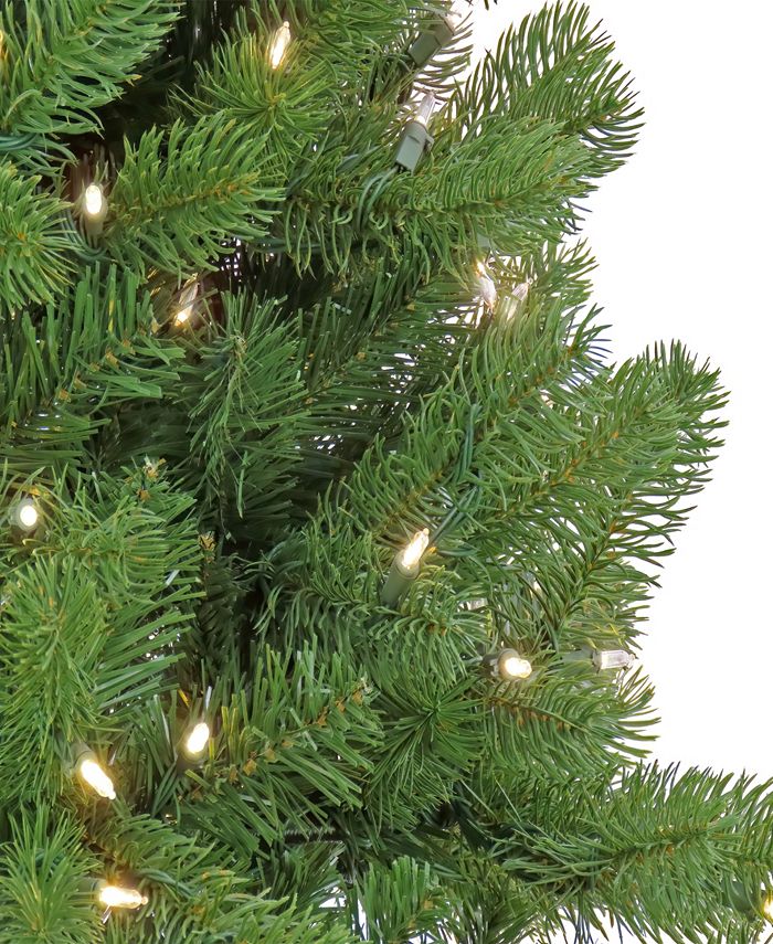 National Tree Company 7.5' Downswept Douglas Slim Fir Tree with Warm
