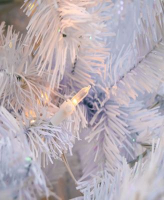 National Tree Company 6.5' Pre-Lit Artificial Millville Hinged Tree with Power Connect, 400 Dual Color LED Lights-UL