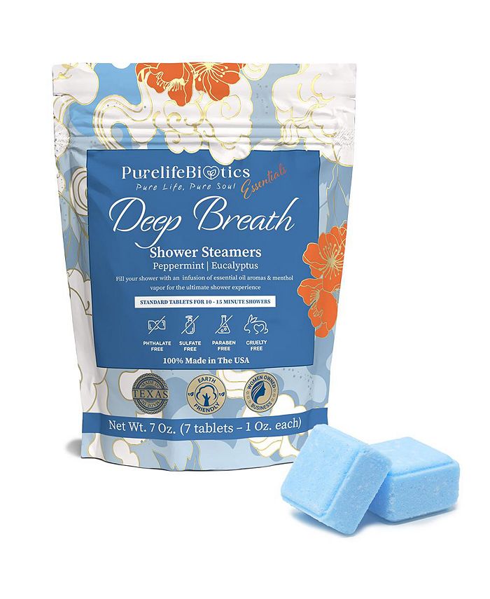 PurelifeBiotics Aromatherapy Shower Steamers, 100 Pure Essential Oils