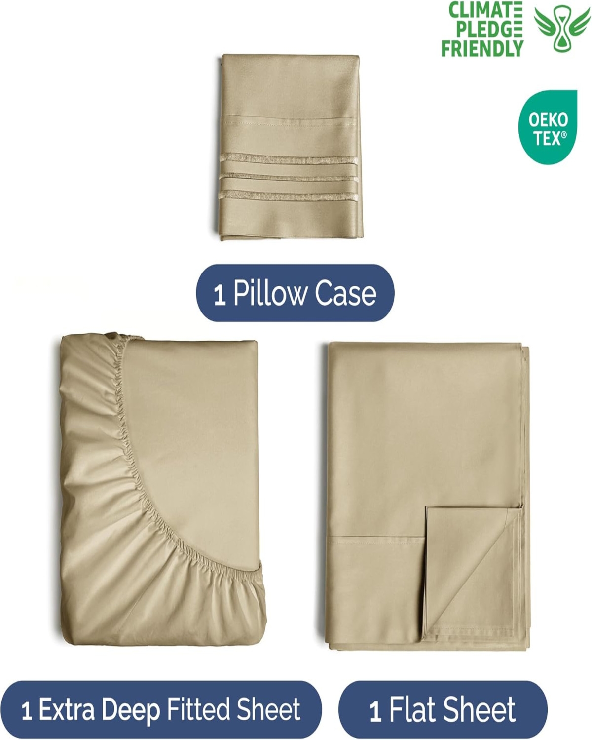 Piece Extra Deep Pocket Microfiber Sheet Set