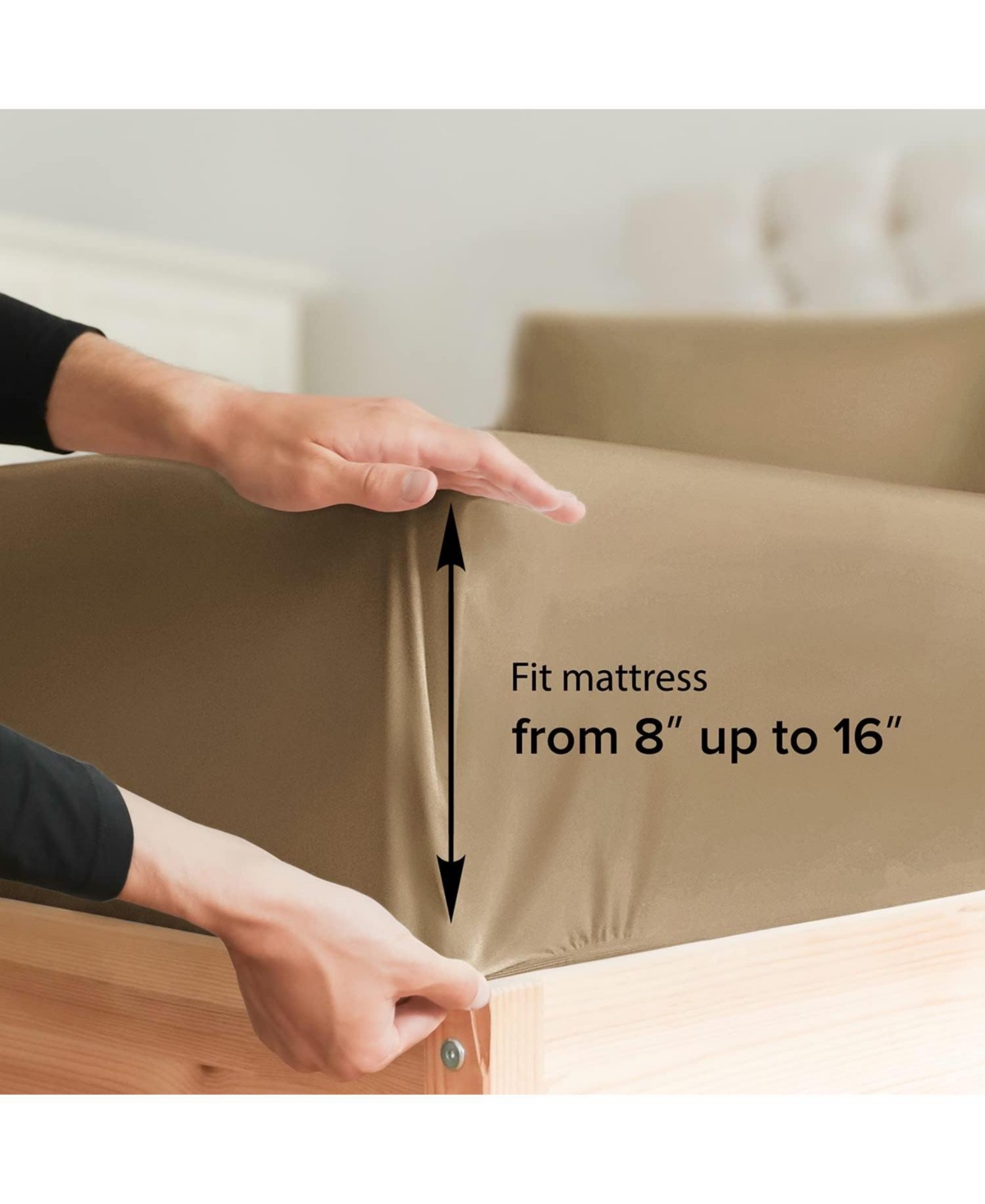 Cgk Unlimited Deep Pocket 14 - 16 Inch Microfiber Fitted Sheet -