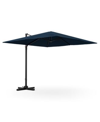Patio 9.5FT Square Cantilever Offset Hanging Umbrella 2-Tier 360degree(s) Outdoor