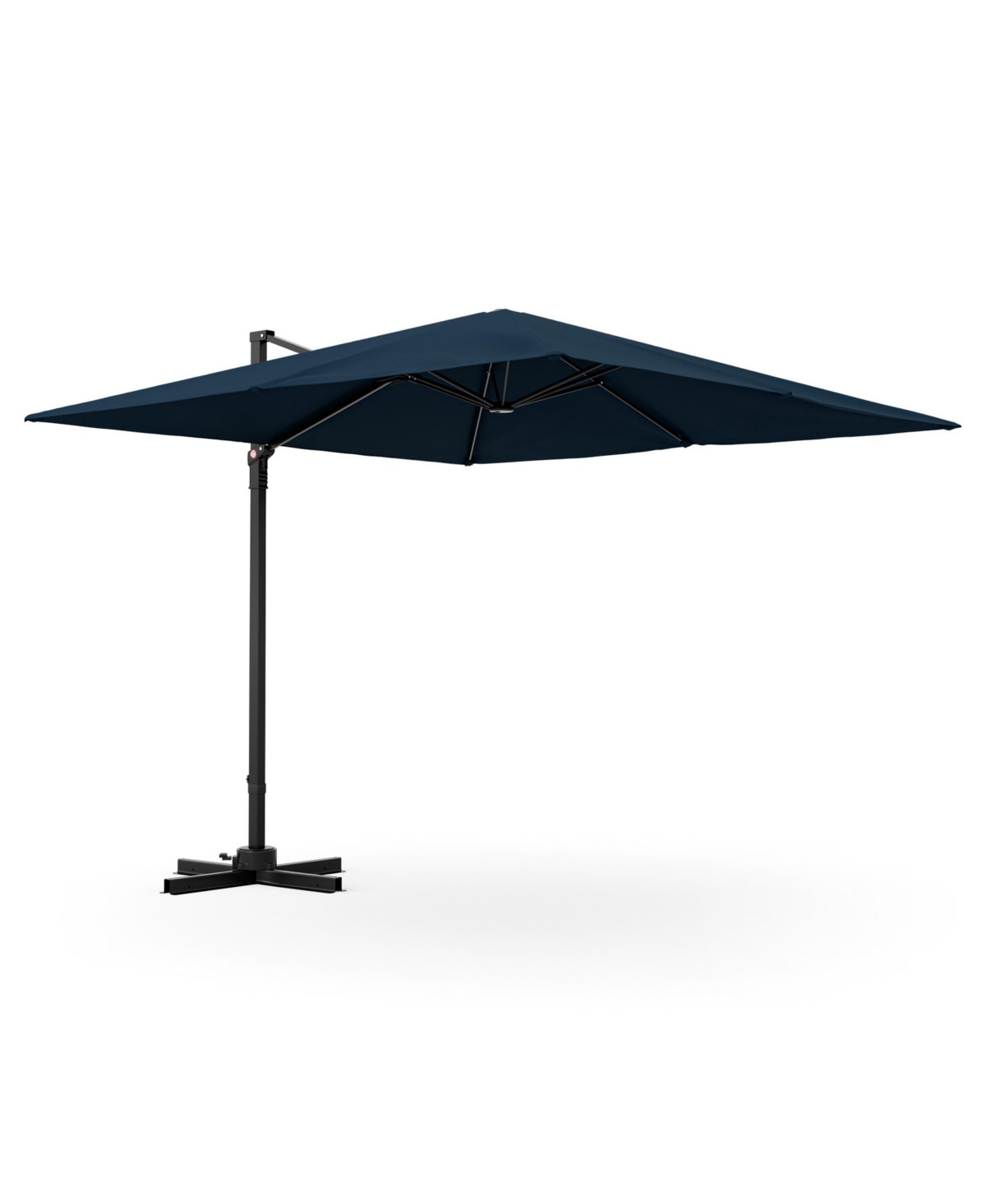 Costway Patio 9.5FT Square Cantilever Offset Hanging Umbrella 2-Tier 360° Outdoor