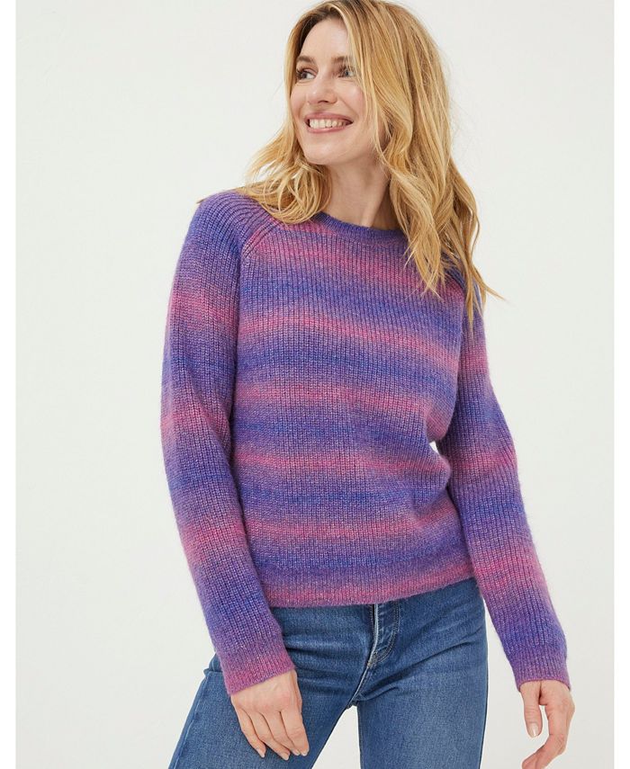 FatFace Women's Ombre Stripe Crew Sweater - Macy's