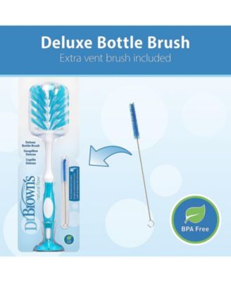 Baby Dr. Brown's Deluxe Baby Bottle Brush with Vent Cleaning Brush, Blue