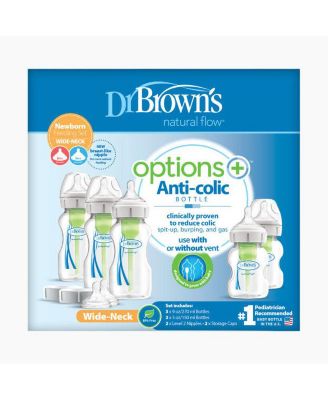 Baby 14 Piece Options+ Newborn Wide-Neck Bottle Gift Set