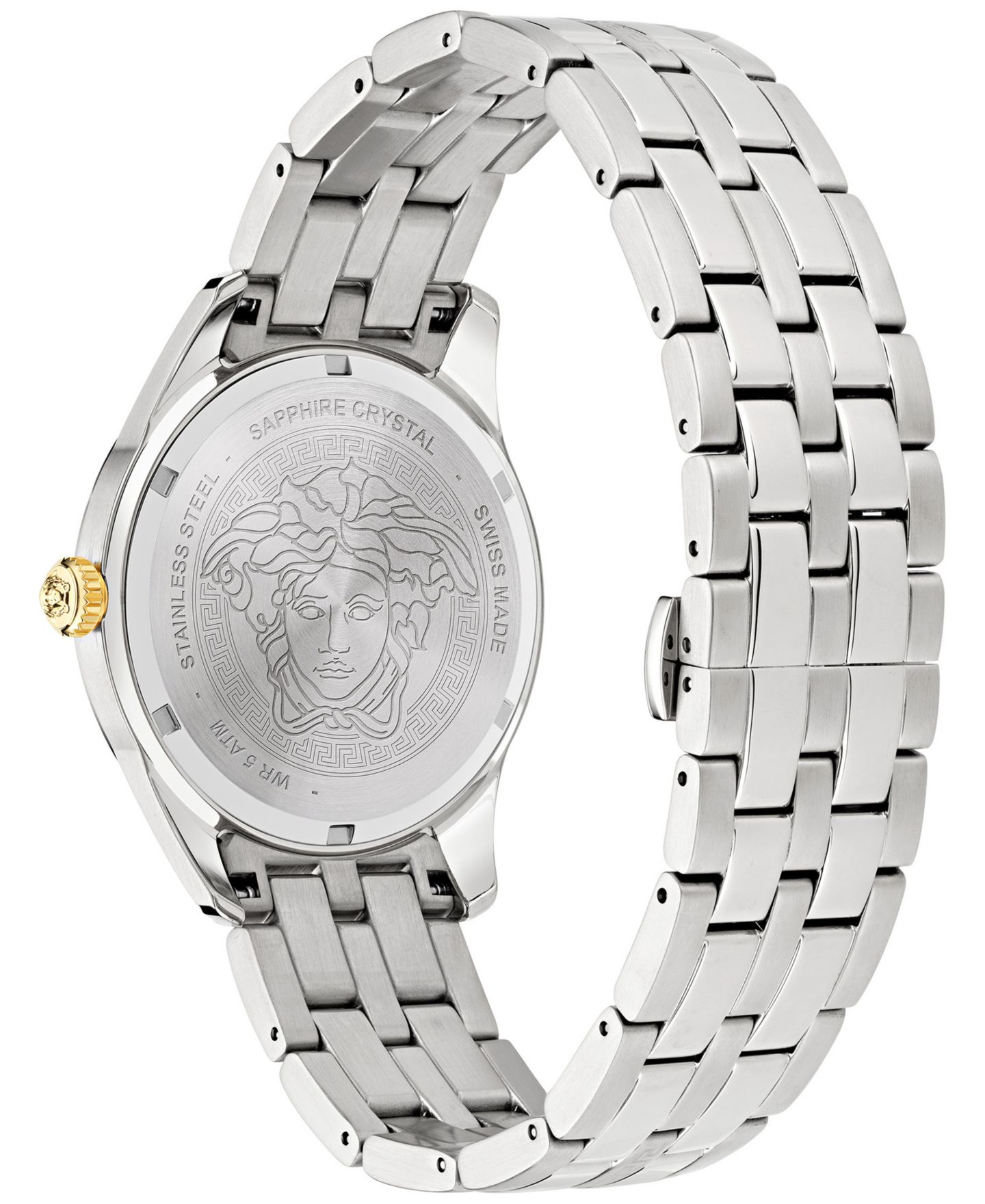 Мужские часы Versace Swiss Greca Time GMT Stainless Steel Bracelet Watch 41mm — фото 3