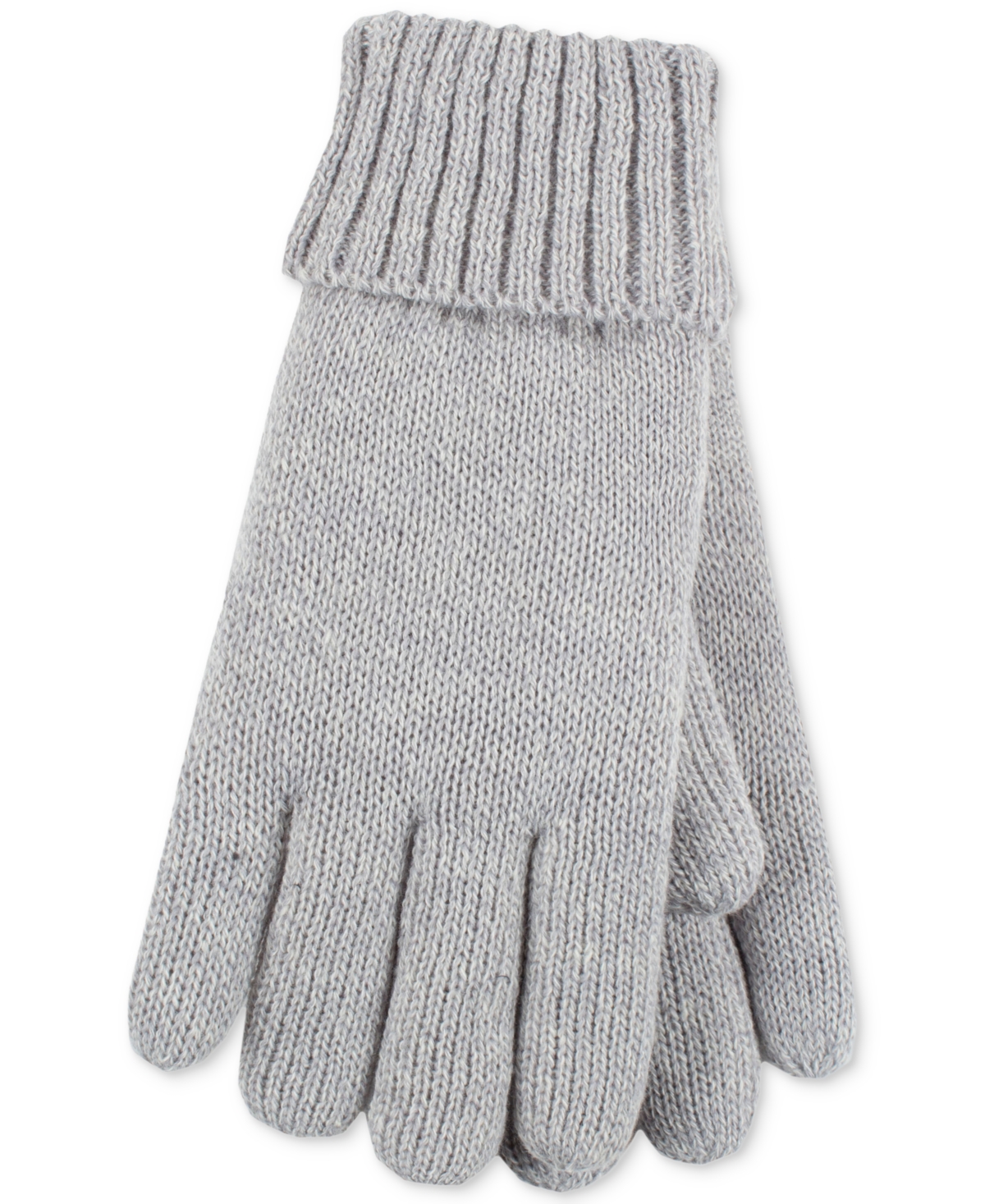 Heat Holders Carina Flat Knit Gloves In Cloud Grey