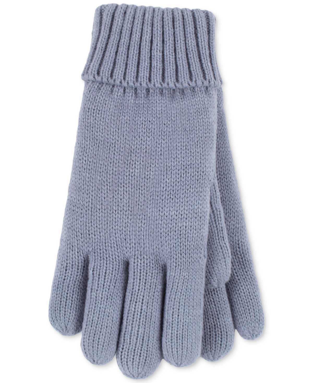 Heat Holders Carina Flat Knit Gloves In Dusty Blue