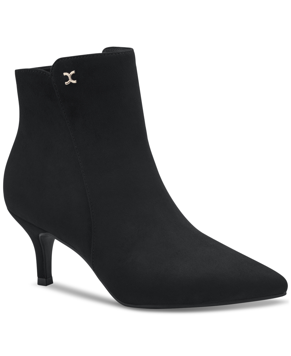 Carminee Pointed-Toe Booties, Created for Macy's - Black Micro