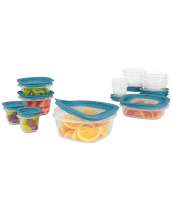 Rubbermaid Flex and Seal Set of 21 Variety Food Storage Containers, Teal  Lids - AliExpress