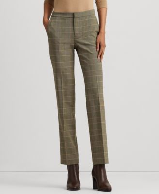 Lauren Ralph Lauren Women s Checked Plaid Twill Straight Leg Pants Macy s