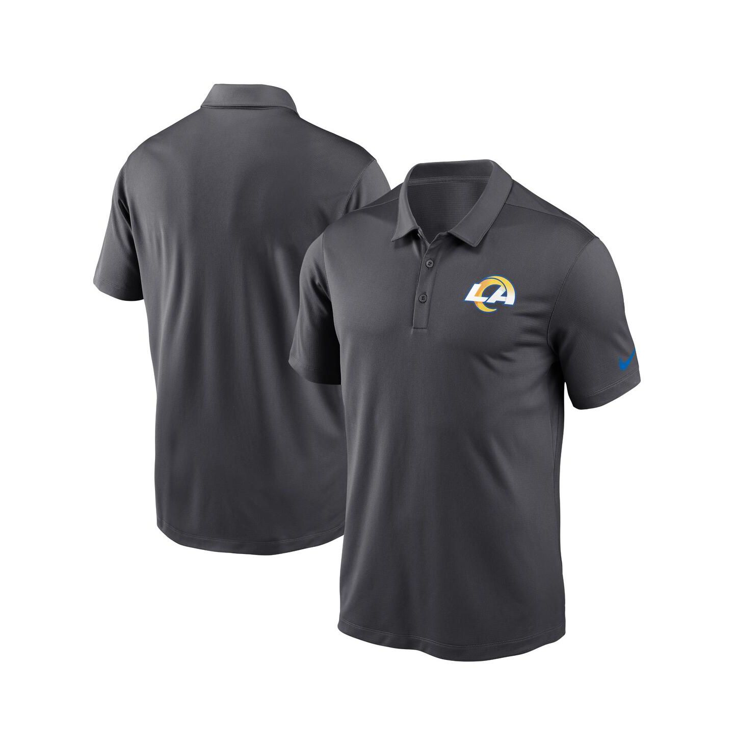 Мужское спортивное поло Nike Los Angeles Rams Franchise с логотипом команды, Anthracite — фото 1