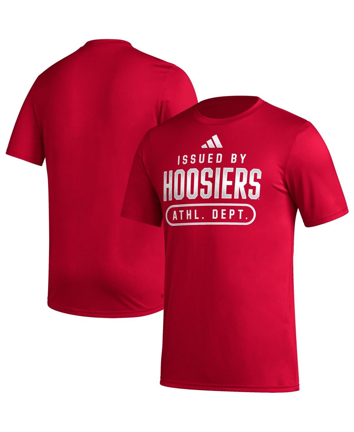 Adidas Originals Men's Adidas Crimson Indiana Hoosiers Sideline Aeroready Pregame T-shirt