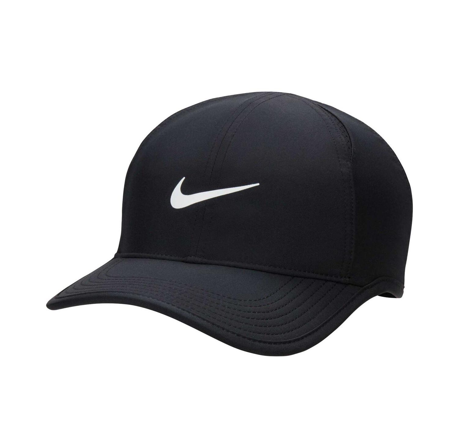 Men's and Women's Black Featherlight Club Performance Adjustable Hat