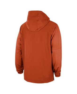 Men's Orange Clemson Tigers 2023 Sideline Player Quarter-Zip Hoodie Jacket