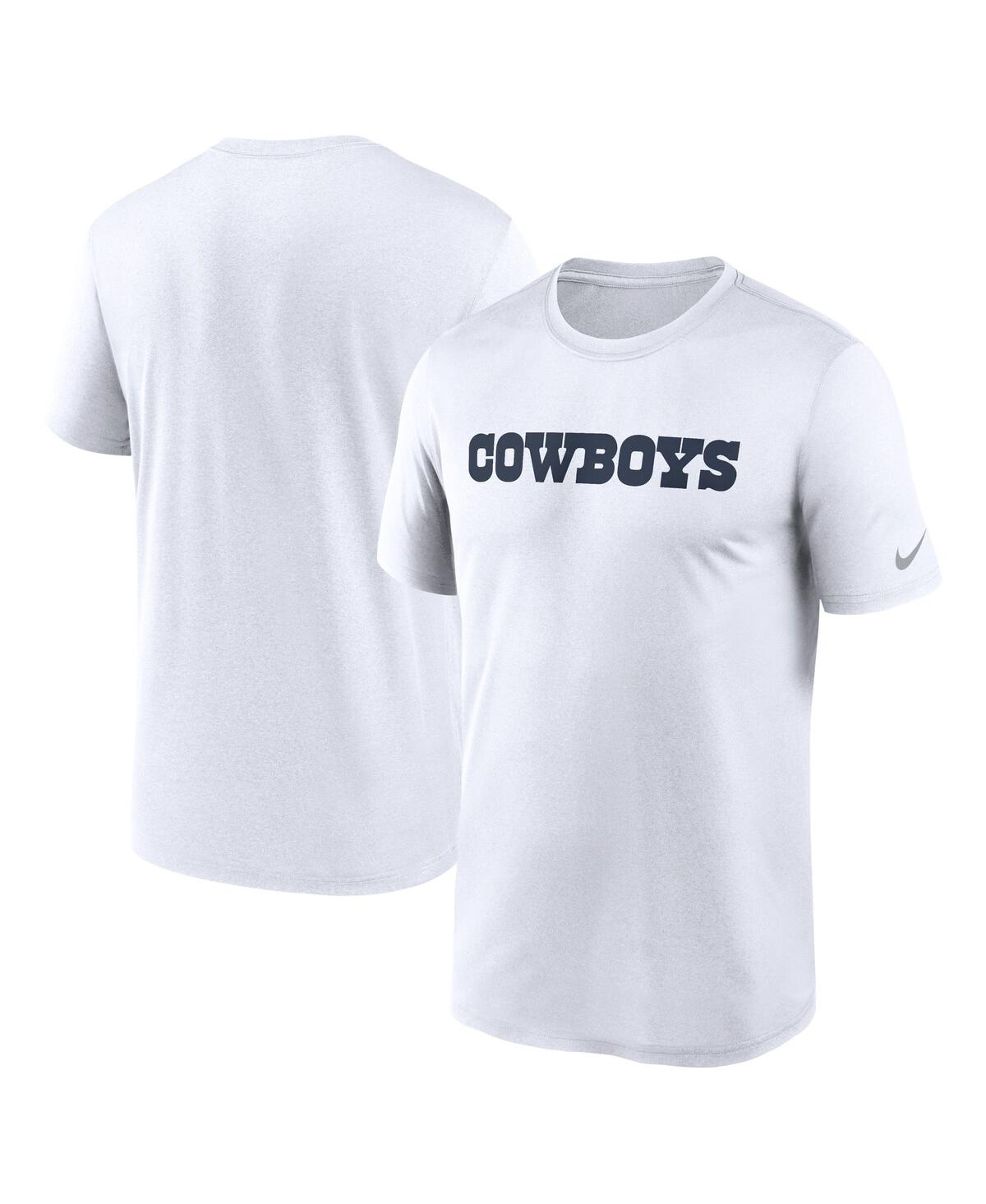 Men's NikeDallas Cowboys Legend Wordmark Performance T-shirt - White