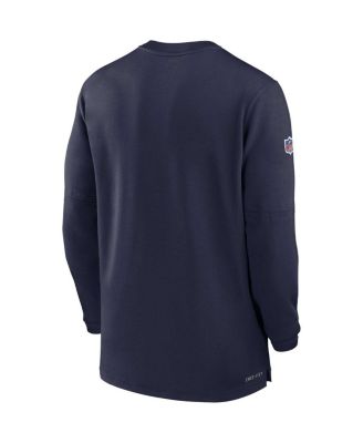Men's Navy Tennessee Titans 2023 Sideline Performance Long Sleeve Quarter-Zip Top