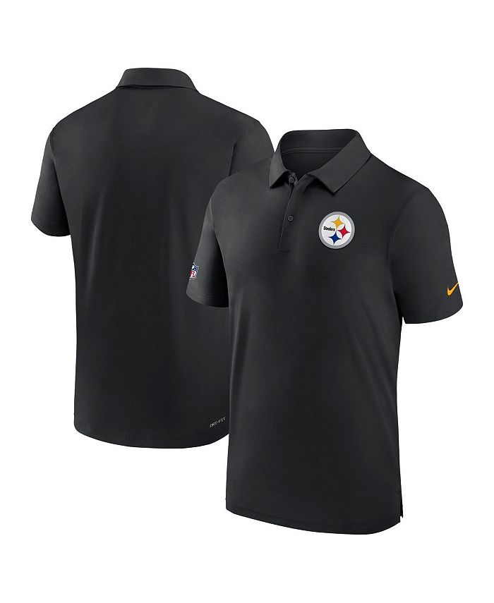 Nike Men's Black Pittsburgh Steelers Sideline Coaches Performance Polo ...