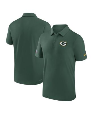 Men's Green Green Bay Packers Sideline Coaches Performance Polo Shirt