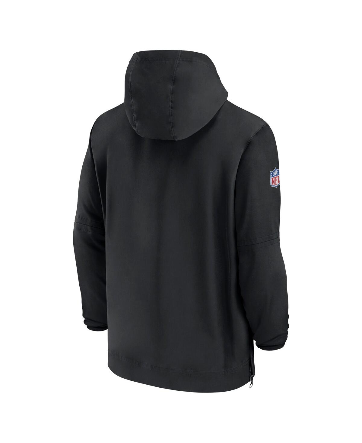 Men's NikeCarolina Panthers Sideline Quarter-Zip Hoodie - Black