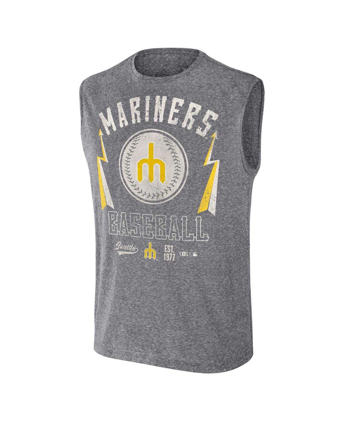 Shop Fanatics Men's Darius Rucker Collection By  Charcoal Seattle Mariners Muscle Tank Top
