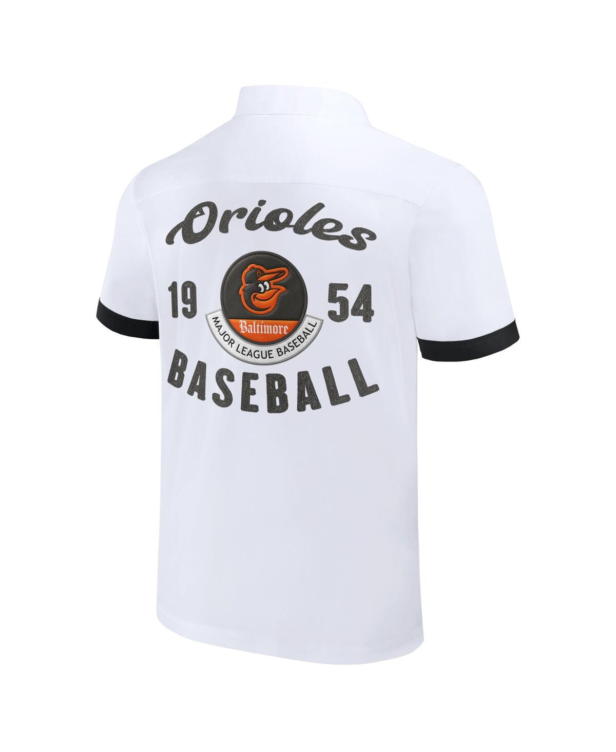Men's Darius Rucker Collection by Fanatics White Baltimore Orioles Bowling Button-Up Shirt Size: Medium