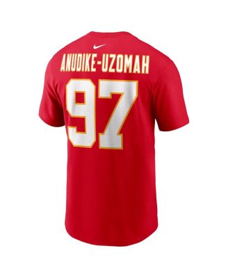 Men's Felix Anudike-Uzomah Red Kansas City Chiefs 2023 NFL Draft First Round Pick Player Name and Number T-shirt