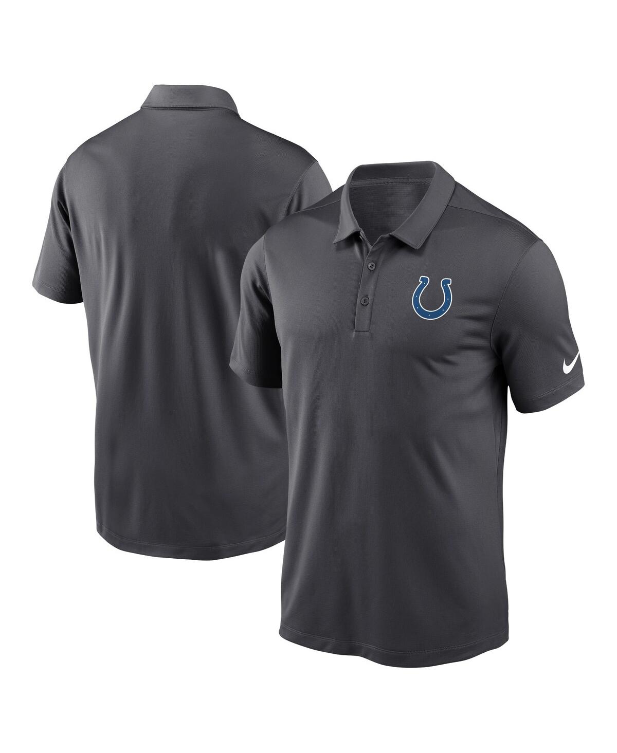 Nike Men's  Anthracite Indianapolis Colts Franchise Team Logo Performance Polo Shirt In Anthracite