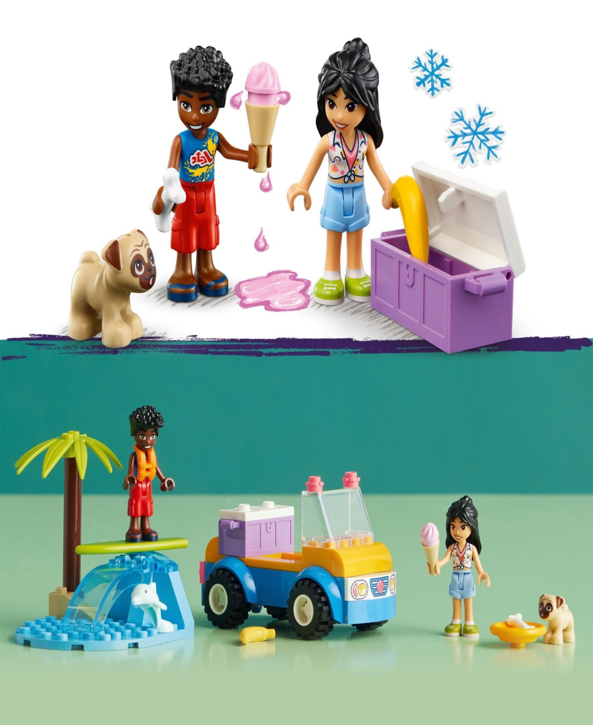 Shop Lego Friends 41725 Beach Buggy Fun Toy Building Set In Multicolor