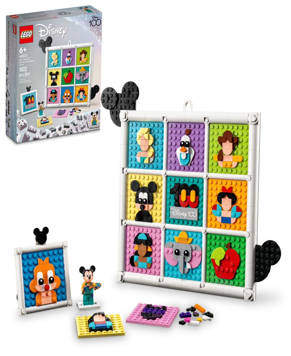 Lego Kids' Disney 43221 Classic 100 Years Of Disney Animation Icons Toy Building Set In Multicolor