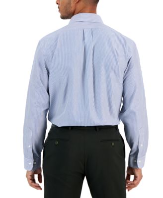 Men's Regular Fit Non-Iron Bengal Stripe Dress Shirt