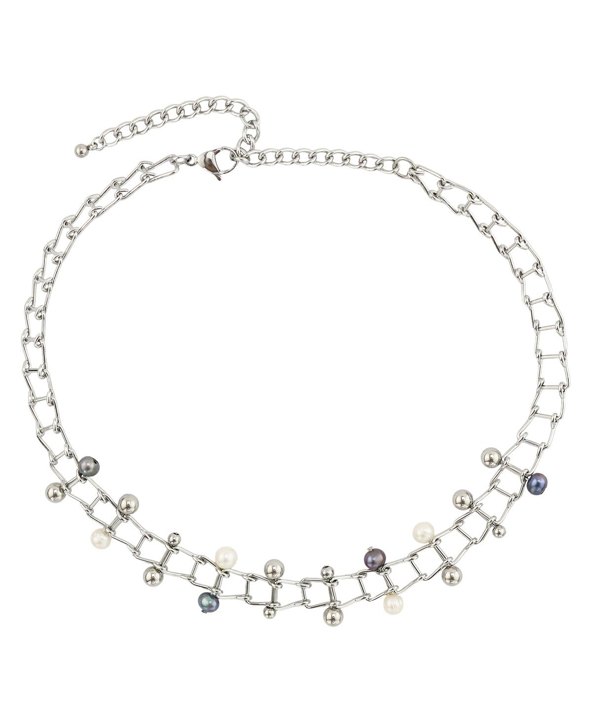 Echo Pearl Necklace - Silver