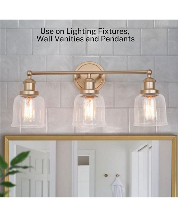 LIGHTACCENTS Ceiling Fan Light Covers Clear Glass Shade Lamp