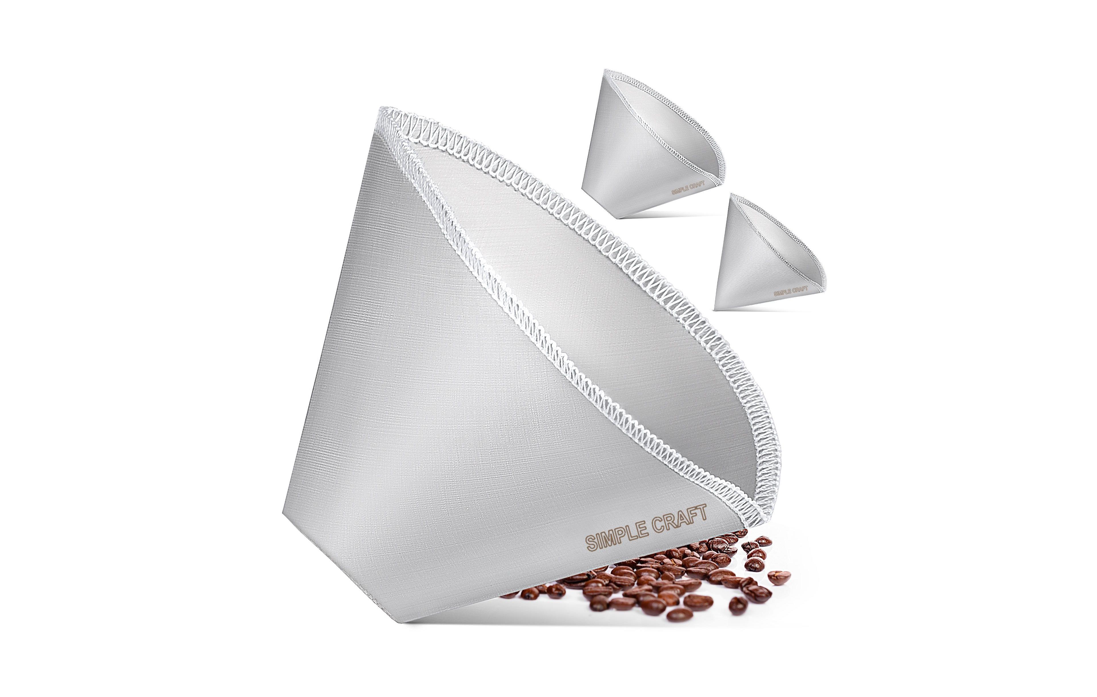 Fine Mesh Stainless Steel Reusable Pour Over Coffee Filter (Size 4)