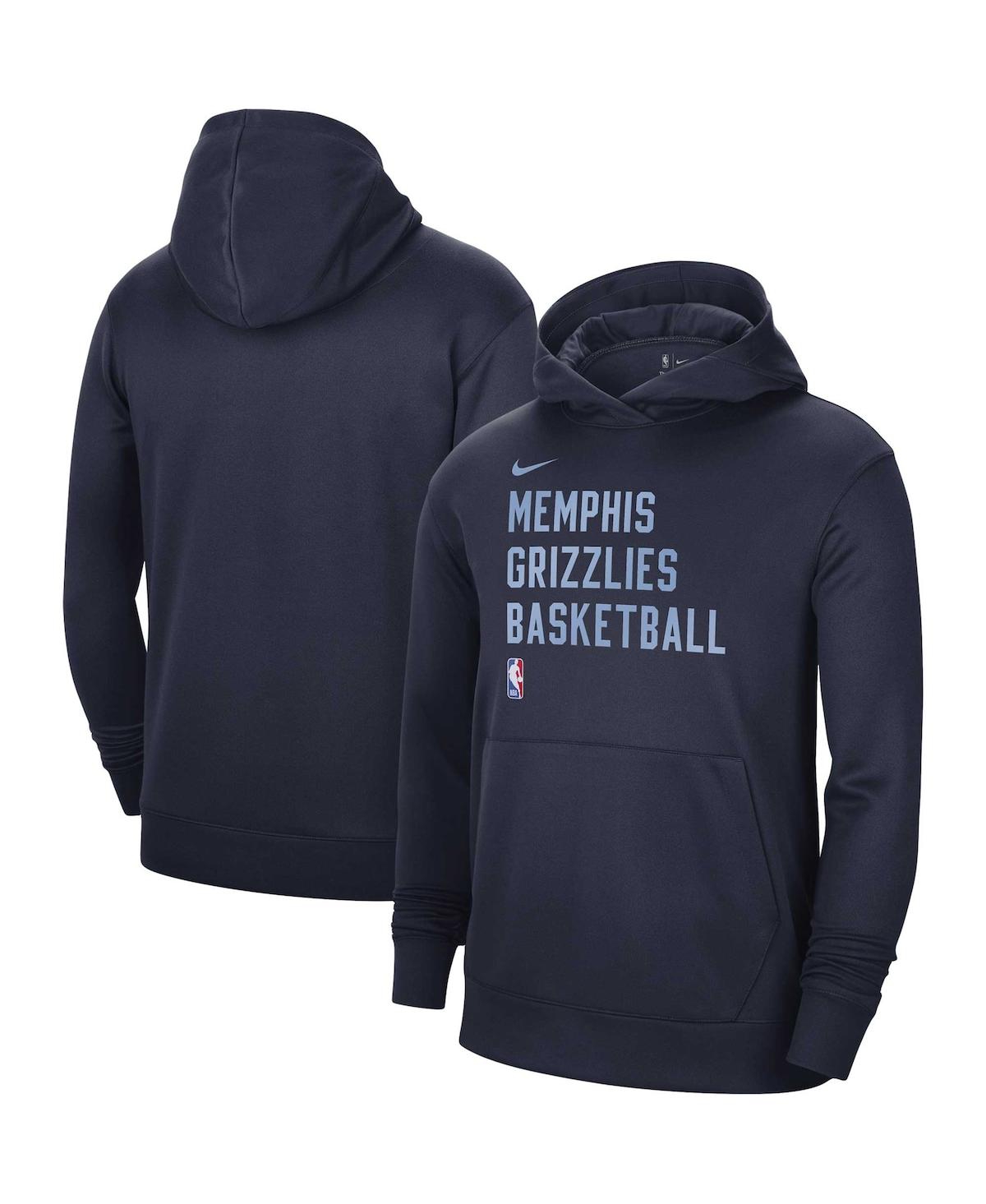 Shop Nike Men's And Women's  Navy Memphis Grizzlies 2023/24 Performance Spotlight On-court Practice Pullov
