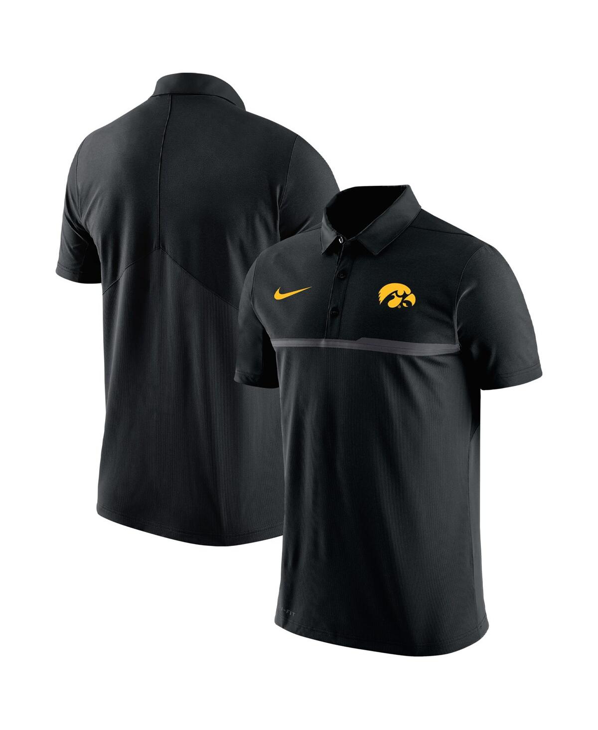 Shop Nike Men's  Black Iowa Hawkeyes Coaches Performance Polo Shirt