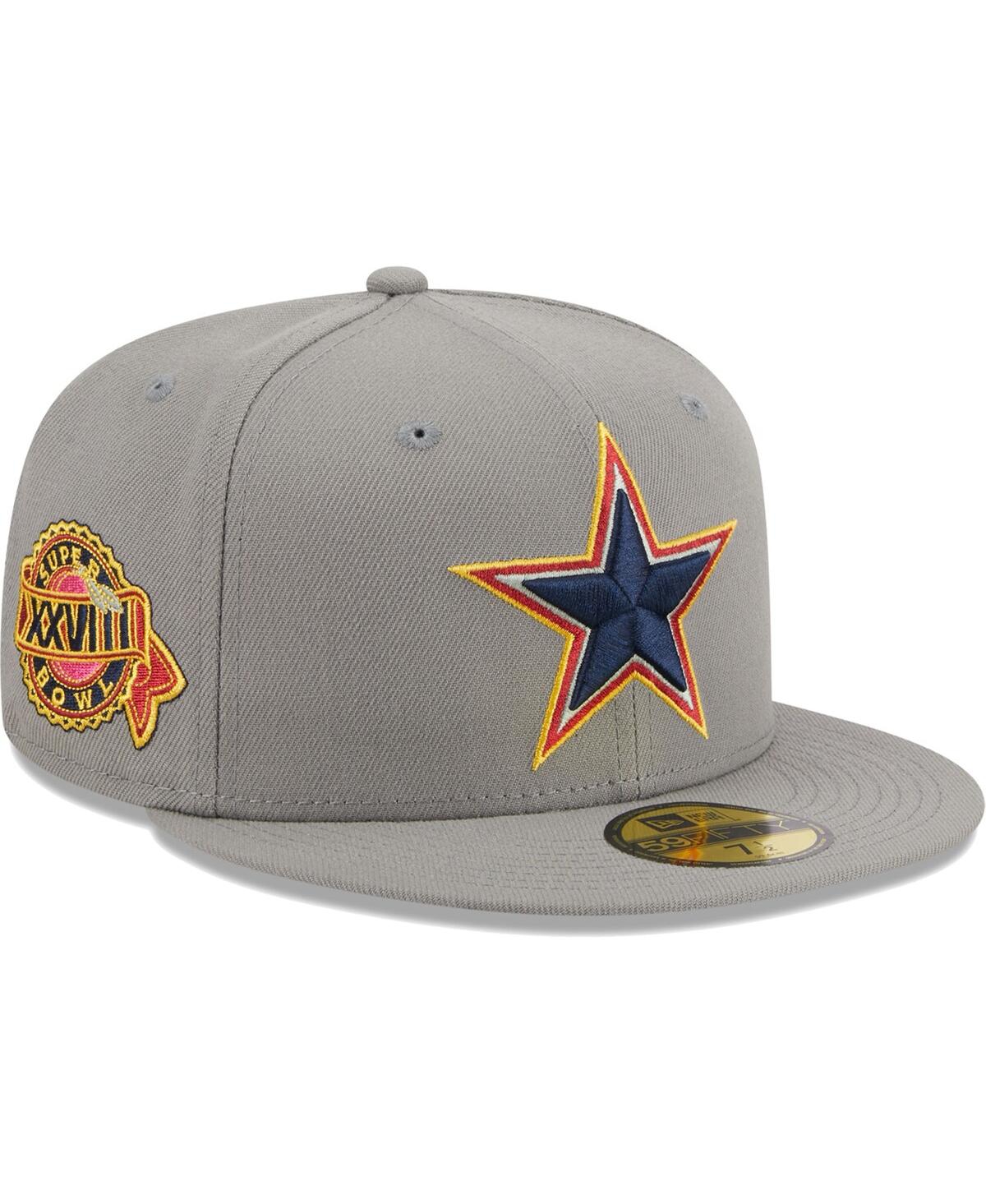 New Era Men's  Gray Dallas Cowboys Super Bowl Xxviii Color Pack Multi 59fifty Fitted Hat