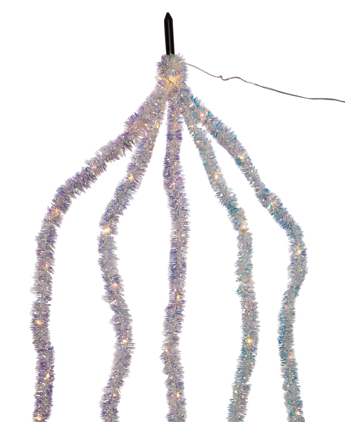 Kurt S. Adler Warm Iridescent Tinsel Cascade Light Set