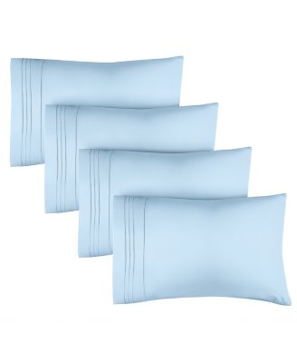 Pillowcase Set of 4 Soft Double Brushed Microfiber