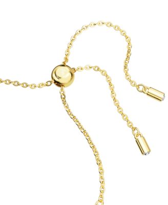 Swarovski Gold-Tone Multicolor Pavé Butterfly Slider Bracelet