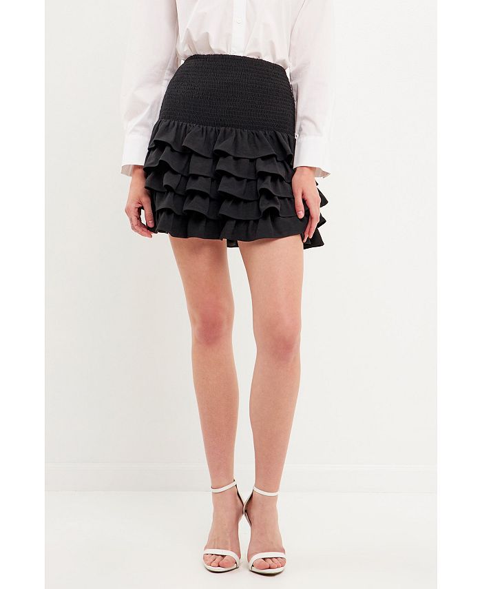 endless rose Women's Tiered Ruffle Mini Skirt - Macy's