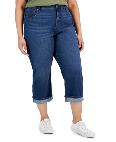 Plus Size Cassidy Distressed Jeans - Plus Size Bottoms - Curvy