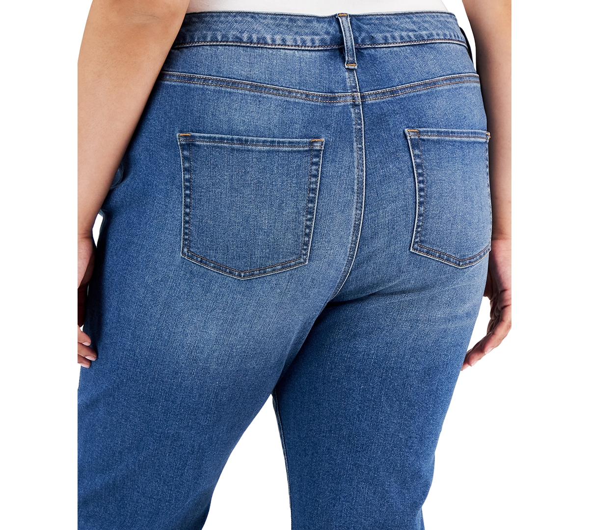 Style & Co Plus Size Mid-Rise Curvy Capri Jeans, Created for Macy's