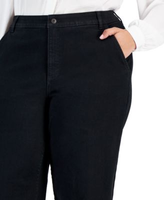 Plus Size Wide-Leg High-Rise Jeans, Exclusively Macy's