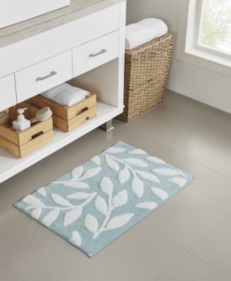 Seventh Studio - Julian Leaf Tufted Cotton Bath Rug, 20" x 30"