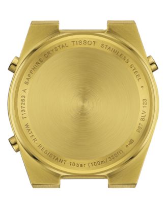 Unisex Digital PRX Gold PVD Stainless Steel Bracelet Watch 35mm